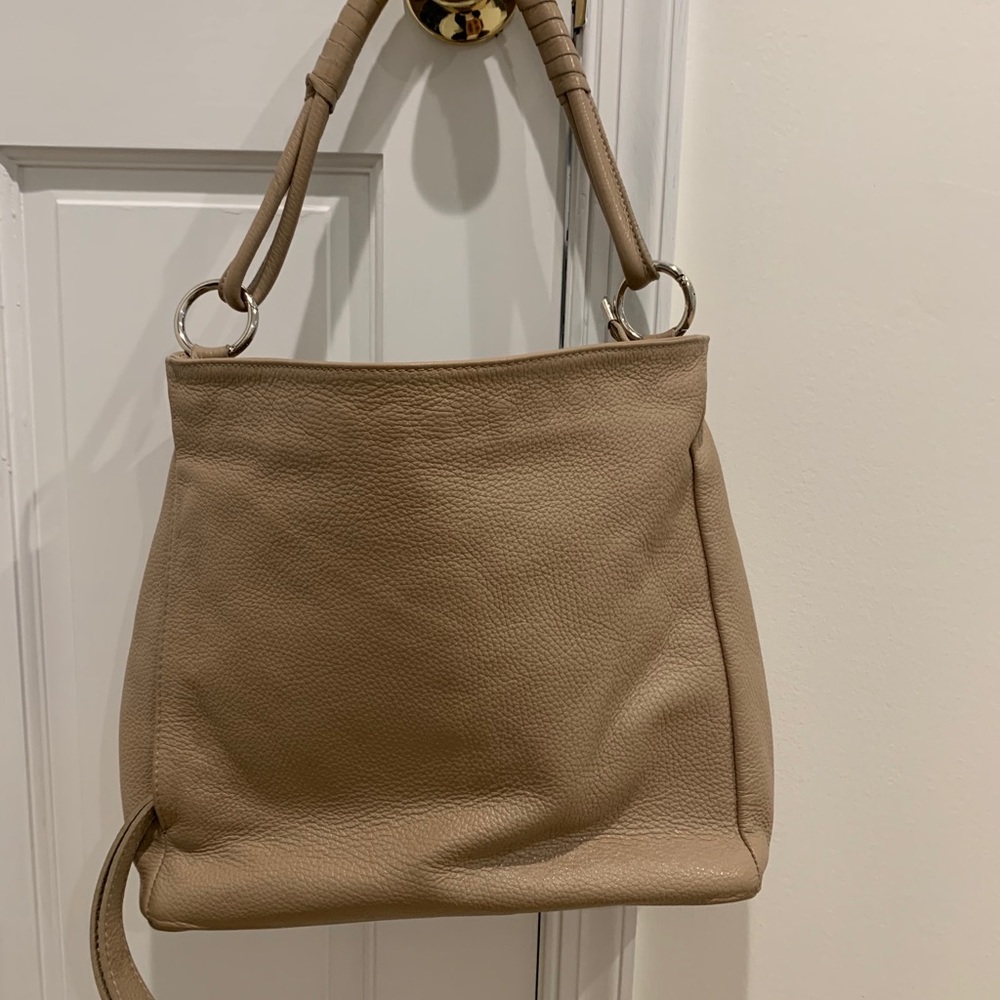 Tan Genuine Italian Leather Shoulder Bag